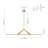 Minimalist Gold Strip Dimmable LED Linear Pendant