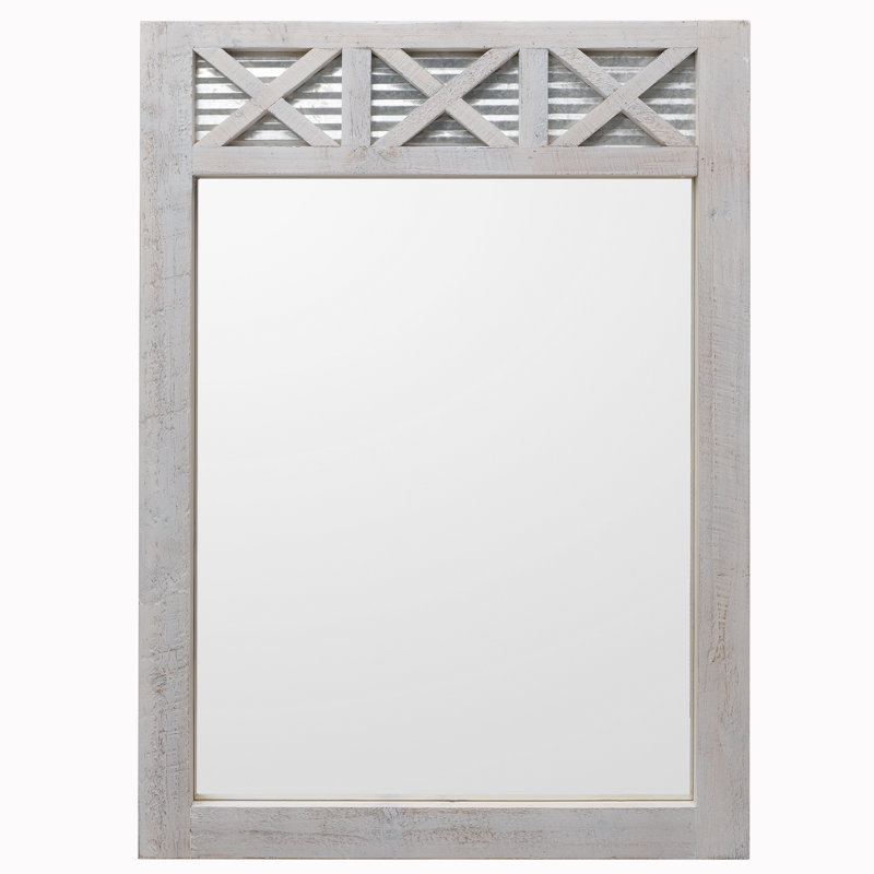 Miroir de salle de bain Frise Blerton, Blanc