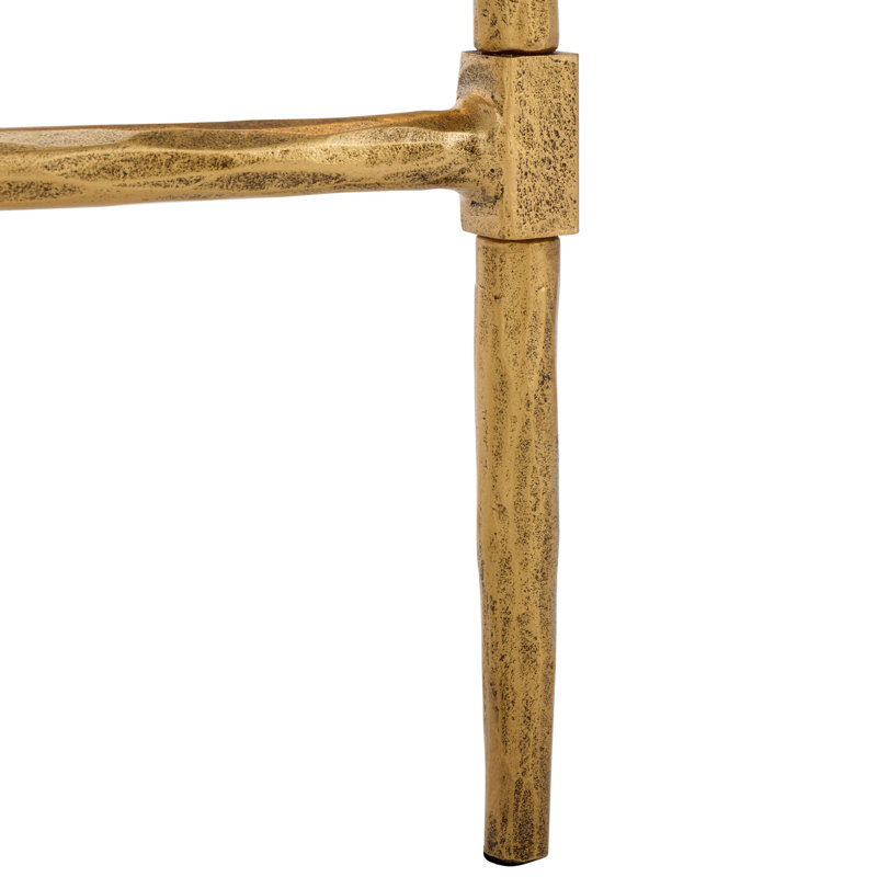 Isabellina Metal And Marble Console Table, Brass