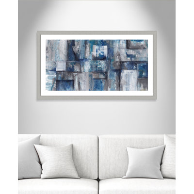 Emmerich «Patchwork Abstract III», reproduction de peinture acrylique encadrée