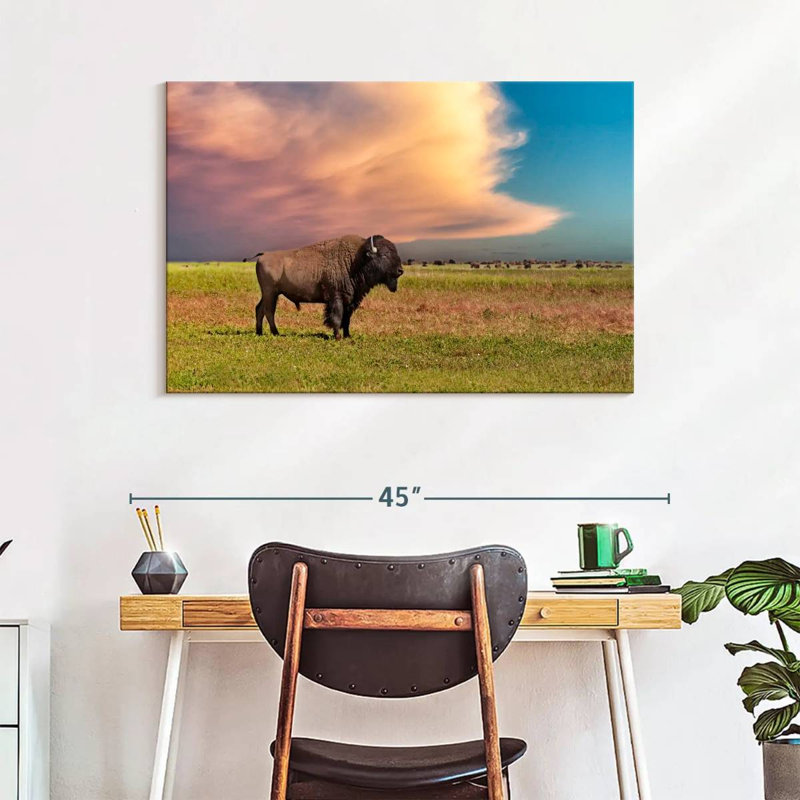 Brampt Badlands Bison, 26" H x 39" W