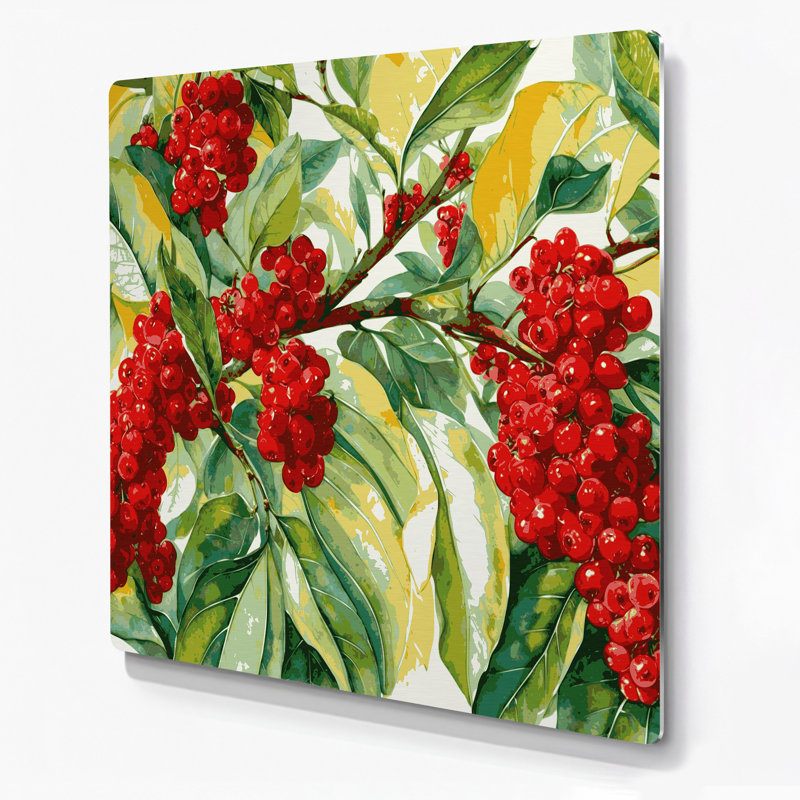 Fruit Miracle Fruit Brown Metal Wall Art, 8" H x 8" W
