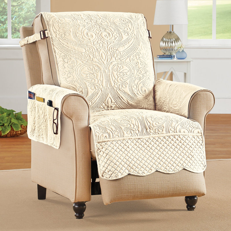 Housse pour meuble matelassée Luxe, Polyester crème