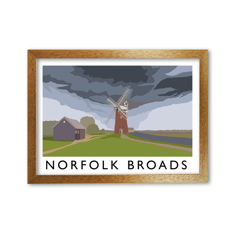 Norfolk Broads by Richard O'Neill - Print, Honey Oak, 84.1 cm H x 59.4 cm W