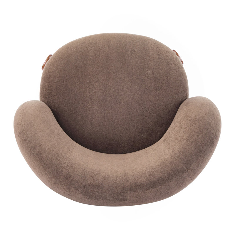 Fauteuil à oreilles Cozy, Dark Brown Polyester