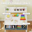 AIYAPLAY Kids Desk and Chair Set for Children Aged 3-8 with Hutch & Drawers