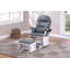 Fauteuil oscillant avec repose-pieds en microfibre gris-1180267131-1180267132