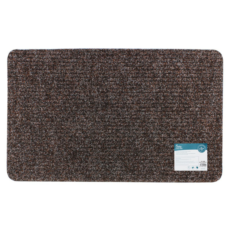 Delta Door Mat 50 X 80 Cm Non-Slip Indoor Doormat, Brown, 0.5cm H x 50cm W x 80cm L