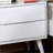 Mid-Century Modern White 2-Drawer Solid Wood Nightstand-454573408
