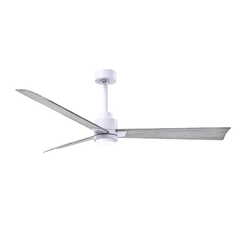 Ventilateur de plafond Alessandra, Ton bois de grange, Blanc mat, 56"
