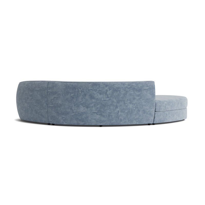 Giselle 3-Piece Right Arm Sectional, Vintage Chenille - Smoky Blue