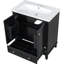 Meuble-lavabo noir de 30 po en bois massif avec porte fonctionnelle noire moderne incluse-1542238272-1542238303