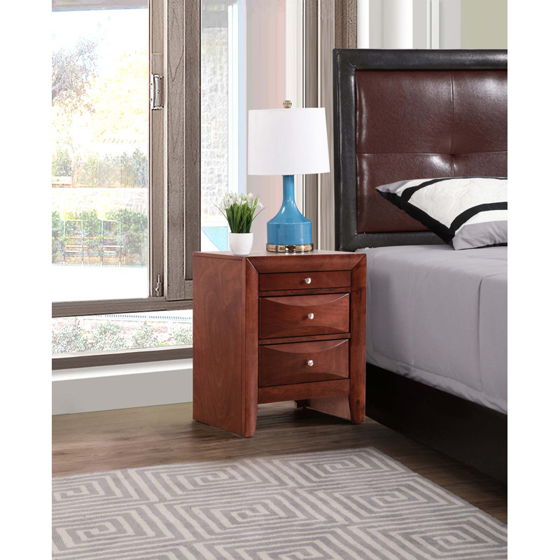Nightstand With Convenient Storage And Design, Cherry