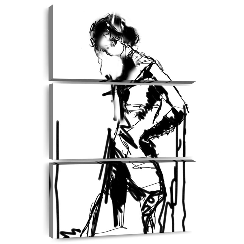 Leisha Minimalist Figure Study III, 50" H x 32" W