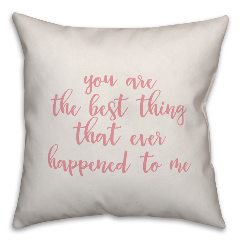  Coussin You You The Best Thing, Housse de coussin, Blanc / rose