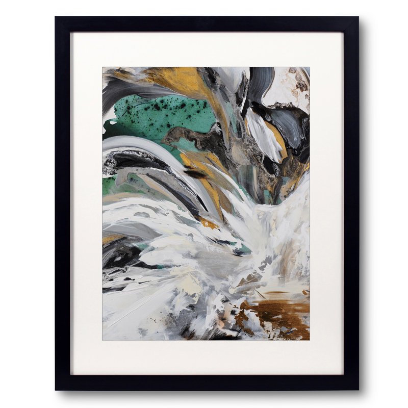 Odyssée par Novi Lim - Peinture, Cadre noir, 30" H x 24" W