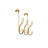 House of Hampton Over The Door Twist Design Hook Rail With 3 Hooks - Gold-1783828973