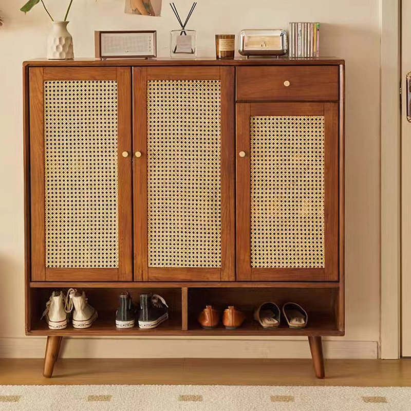 23 Pair Shoe Storage Cabinet, Dark Brown