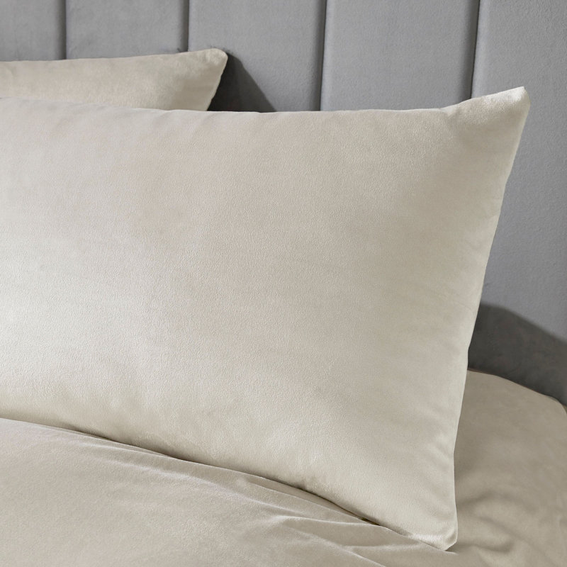 Montrose 100% Polyester Duvet Cover Set, Ivory, Double Duvet Cover + 2 Standard Pillowcases