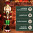 Fraser Hill Farm 4-Ft. Metallic Nutcracker Statue with LED Lights and Music