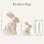 Figurines de lapin de Pâques décorations blanches et dorées, ensemble de 2 figurines de lapin de Pâques Wabi Sabi pour le printemps, décoration de table, manteau de cheminée, sculpture sur bois pressé