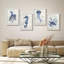 «Nautical Marine Life, créature marine bleue et blanche, œuvre d'art moderne minimaliste», 4 pièces-101520199-101520194
