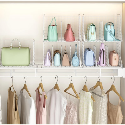 Organisateur de rangement pour garde-robe: sac de rangement réglable à 2 compartiments