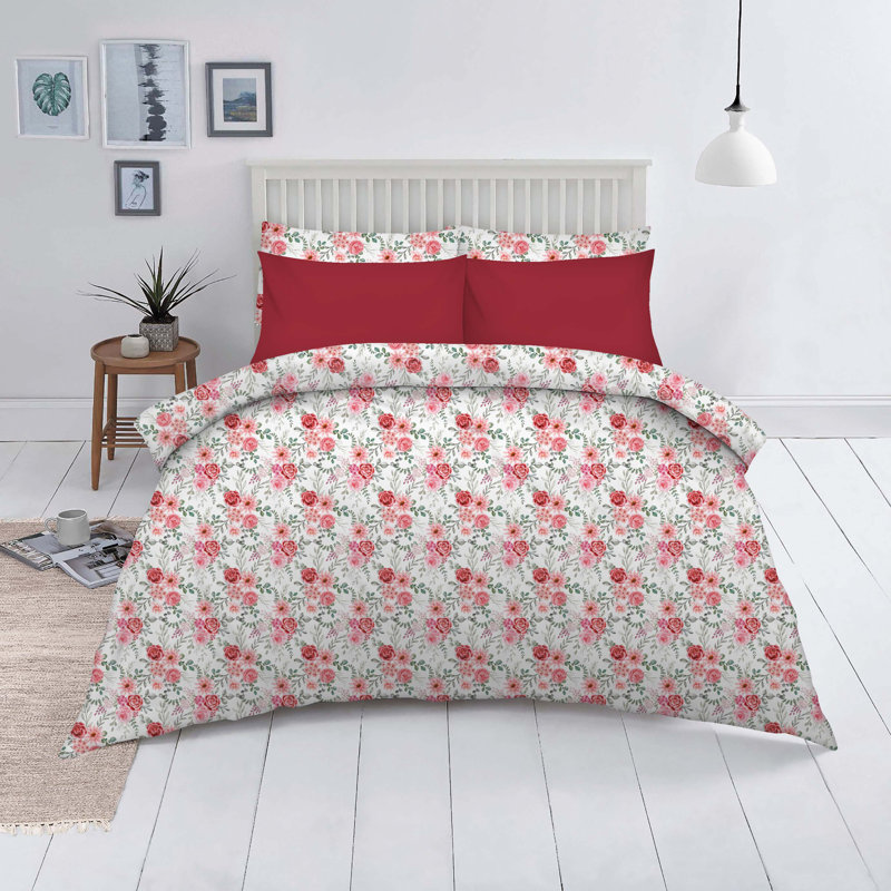 600 Thread Count Floral Egyptian Quality Cotton Sheet Set, Ensemble de draps pour lit simple + 1 drap-housse 