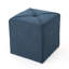 Carré en bleu marine - siège supplémentaire en tissu et repose-pieds pour vous 17 po x 16,5 po sans assemblage requis avec une housse bleue