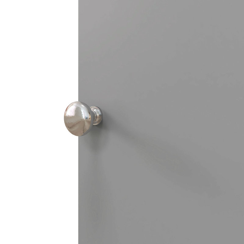 Armoire de salle de bain, armoire de coin gris avec portes et tablettes pour articles de papier toilette