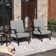 Argirios Metal Patio Rocking Lounge Chair with Cushions (Set of 2)