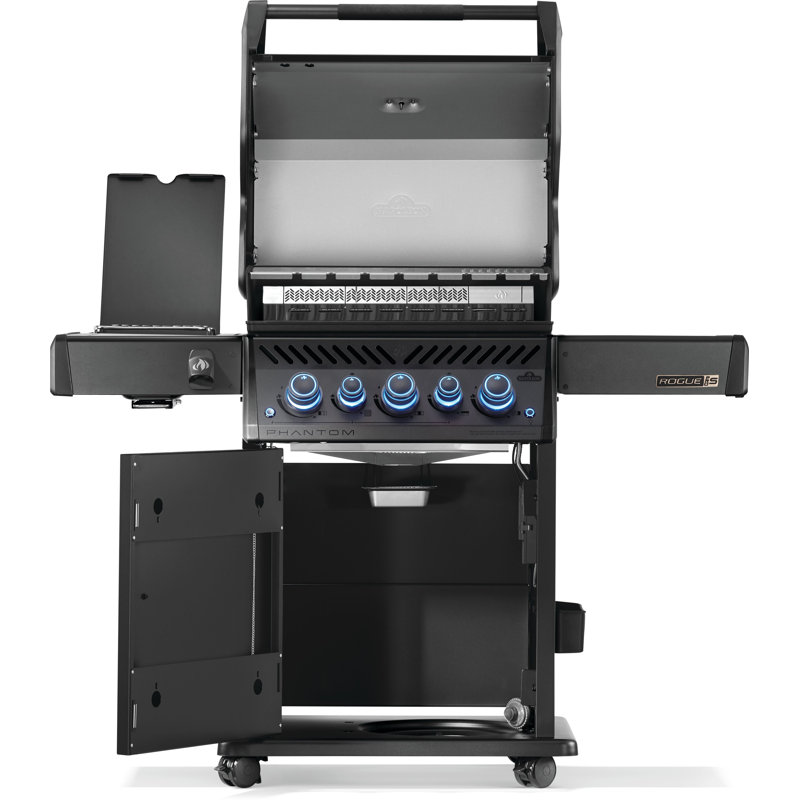 Barbecue au gaz naturel Phantom Rogue® PRO-S 425 avec brûleurs infrarouges latéraux et arrière, noir mat