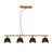 4-Light Brass Black Pendant for Kitchen Island Dining Table(Blubs not Included)