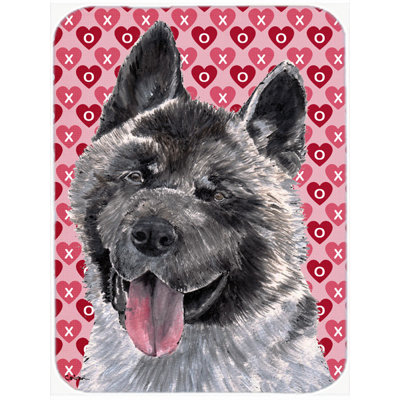 Caroline's Treasures Valentine Hearts Akita Hearts Love and Valentine's Day Glass Cutting Board