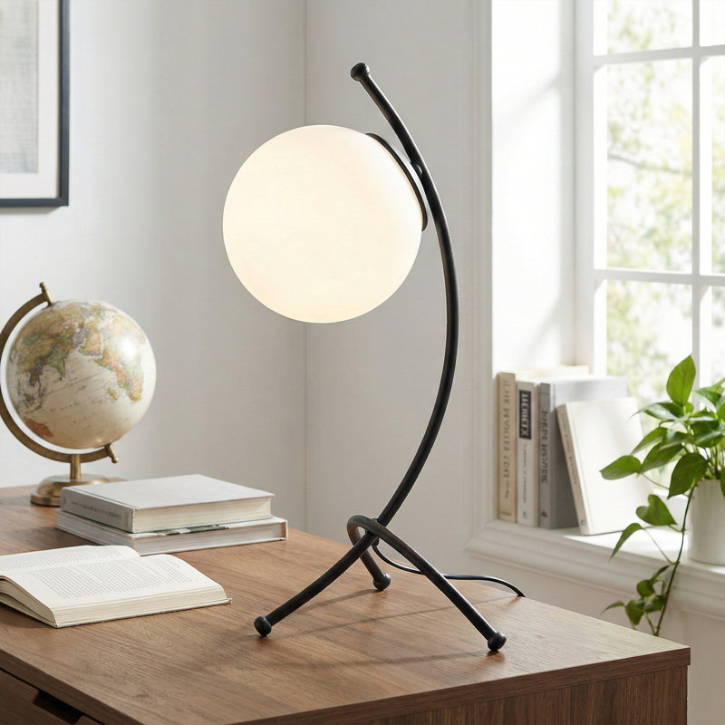 Lampe globe en verre orbitale, Encre, Porcelaine