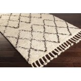 Alimat Geometric Handmade Flatweave Wool Cream/Dark Brown Area Rug