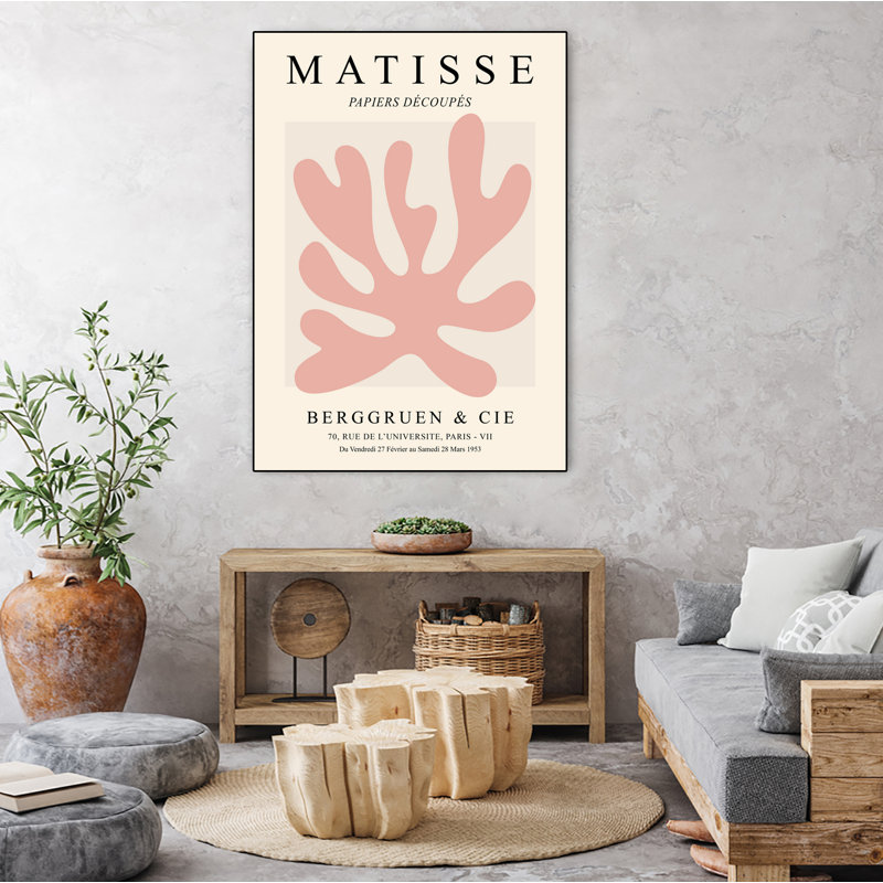 Toile encadrée «Pink Cut Outs», H 24 po x l 18 po