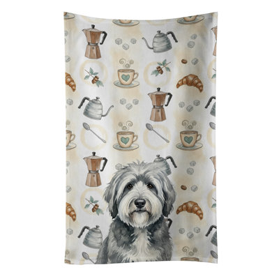 Torchon gris et blanc Old English Sheepdog