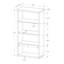Bibliothèque contemporaine à 4 tablettes en brun, pour bureau et chambre à coucher, bibliothèque spacieuse à 5 niveaux avec rangement brun, bureau de chambre à coucher au design moderne, 1 tablette inférieure stable