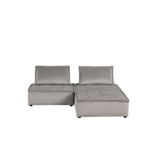 Velvet L-Shaped Sectional Reversible