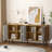 Buffet Sideboard Cabinet With Storage, Large Sideboards Credenza Coffee Bar Cabinets With Adjustable Shelves, Buffet Console Table For Kitchen/living Room/hallway-340970723