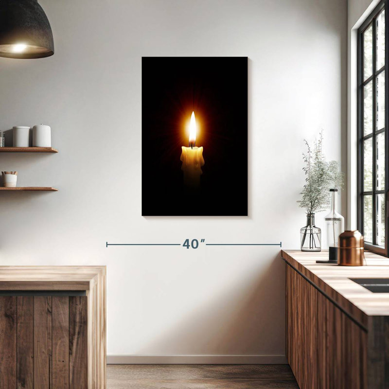 Burning Candle, 36" H x 24" W