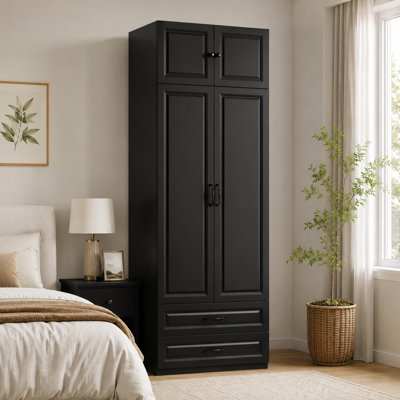 89" Large Armoire Wardrobe Closet with Drawers