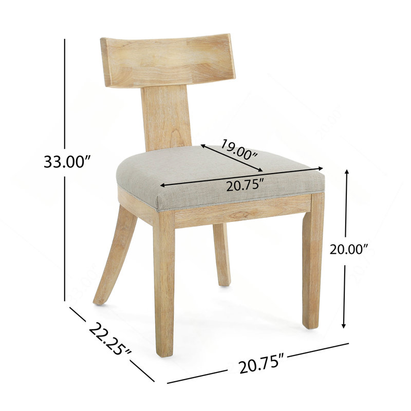 Ensemble de 2 chaises de salle à manger rustiques en bois vieilli, Gris