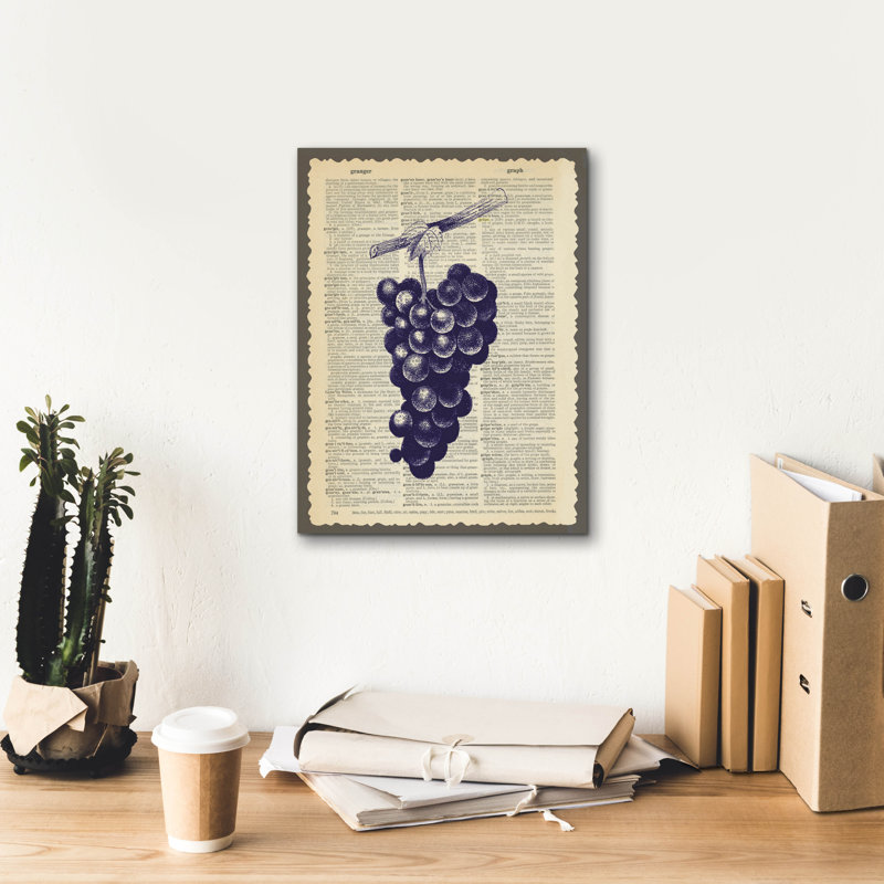  «Grapes» par Erin Clark, art mural sur toile, 20 po x 24 po, H 16 po x l 12 po x P 0,75 po