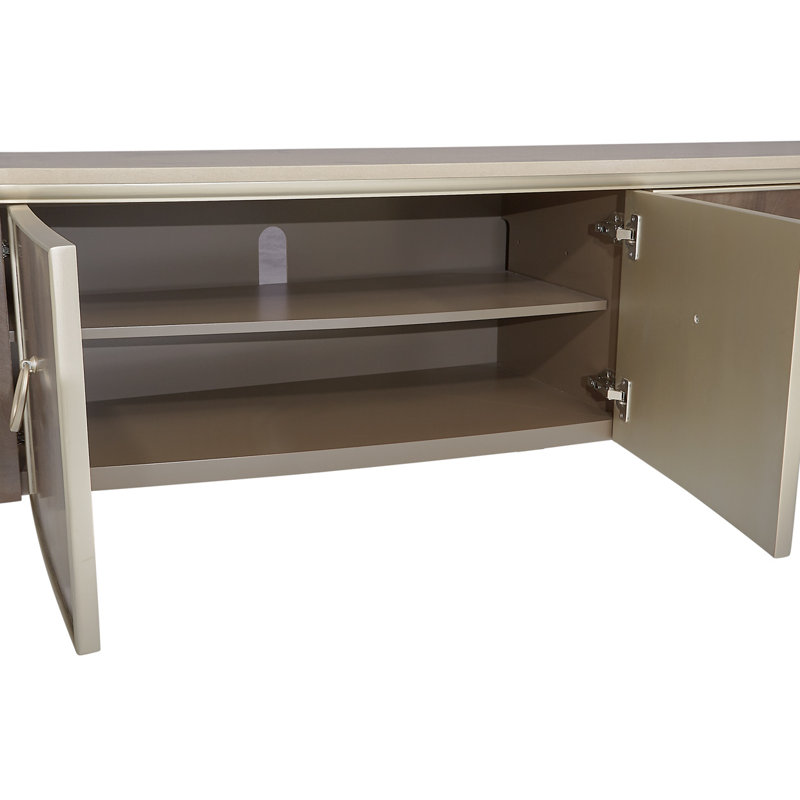 Villa Cherie Media Cabinet, Hazelnut/Chardonnay/Ivory