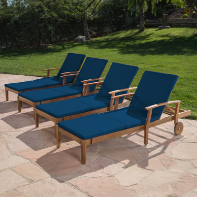 Bevelyn Reclining Chaise Lounge with Cushion