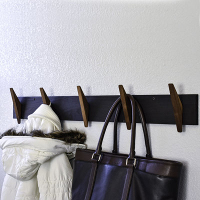 Jee Solid Wood Wall 5 - Hook Wall Mounted Coat Rack