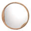 Miroir rond biologique en bois naturel