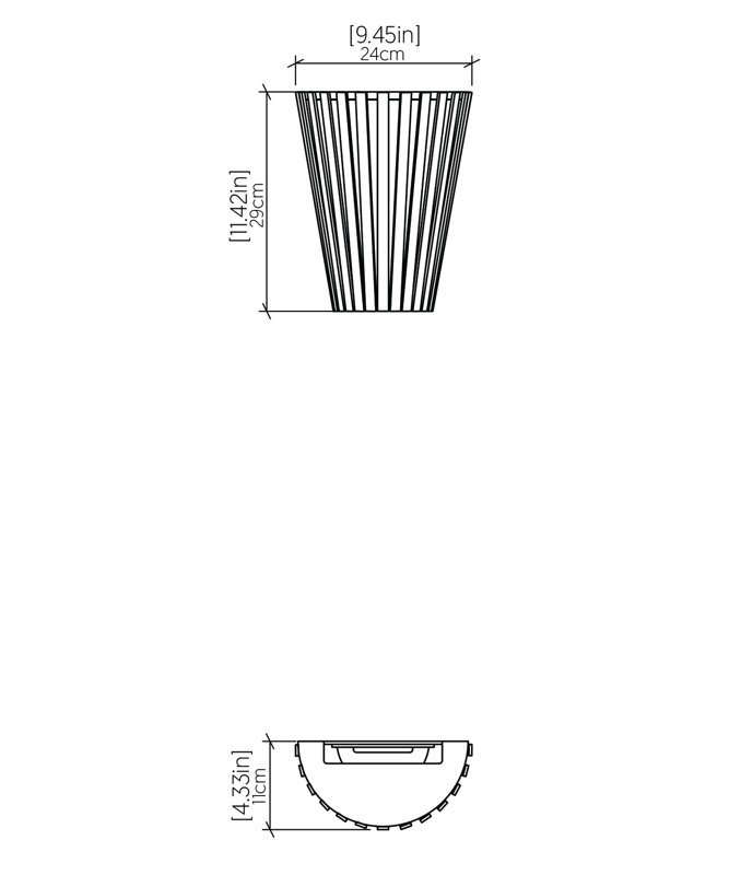 Ripada 1 - Light Flush Mounted Sconce, Imbuia
